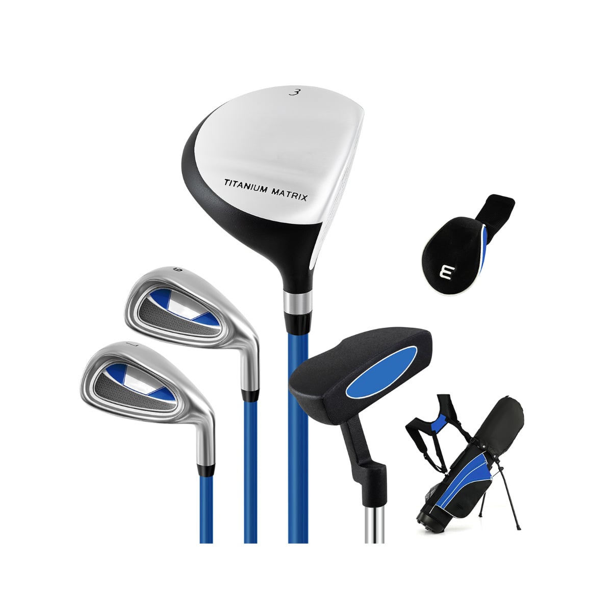 Kids Complete Golf Clubs Set for Boys and Girls Aged 11-13 Years-Blue