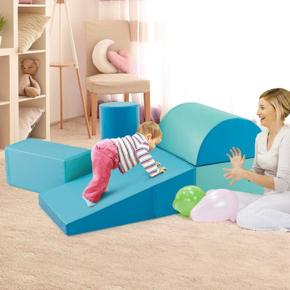 5-Piece Soft Waterproof Kids Climb and Crawl Activity Playset-Navy