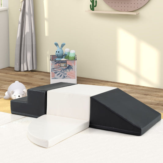 4 Pieces Indoor Toddler Playtime Corner Climber Play Set-White