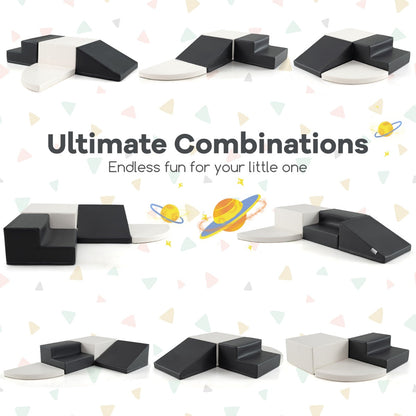 4 Pieces Indoor Toddler Playtime Corner Climber Play Set-White