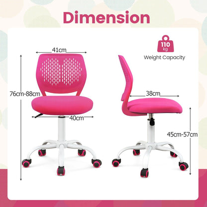 Ergonomic Children Study Chair with Adjustable Height-Rose