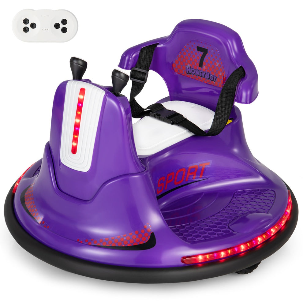 12V Kids Ride On Electric Bumper Car with Dual Joysticks and Remote Co ...