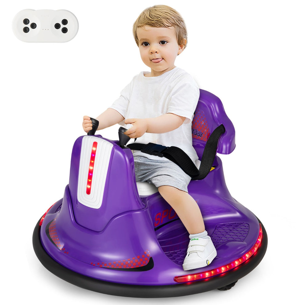 12V Kids Ride On Electric Bumper Car with Dual Joysticks and Remote Co ...