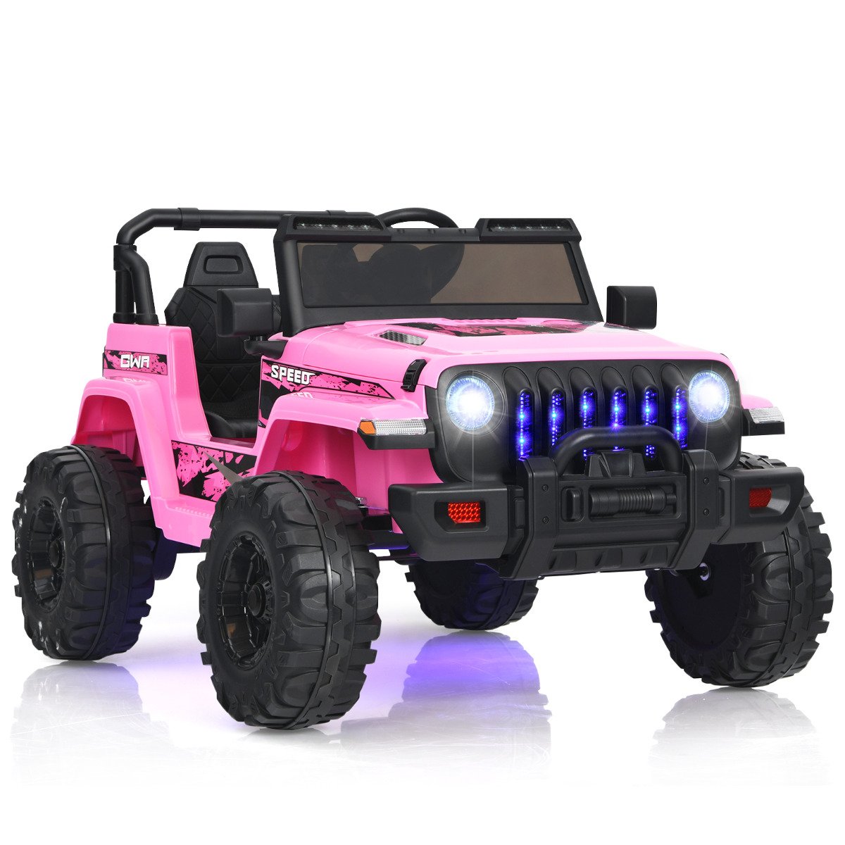 12V Kids Ride on Truck with 2.4G Parental Remote Control and Music-Pink