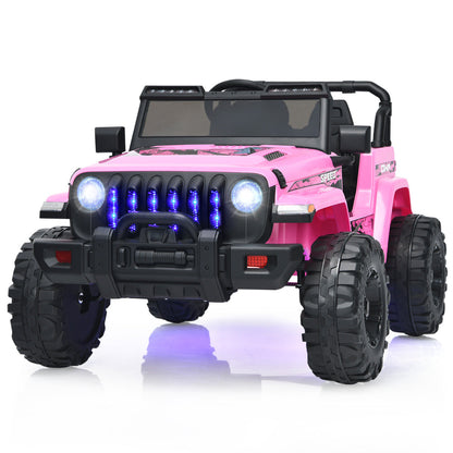 12V Kids Ride on Truck with 2.4G Parental Remote Control and Music-Pink