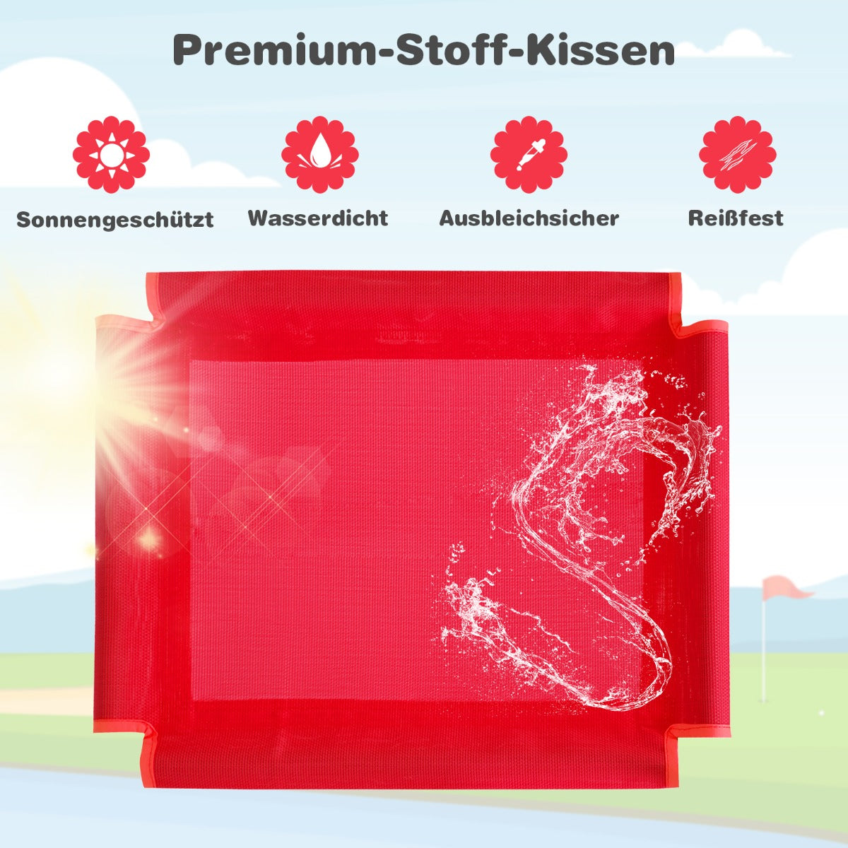 Geometric Dome Climber and Play Set with Slide for Outdoor-Red