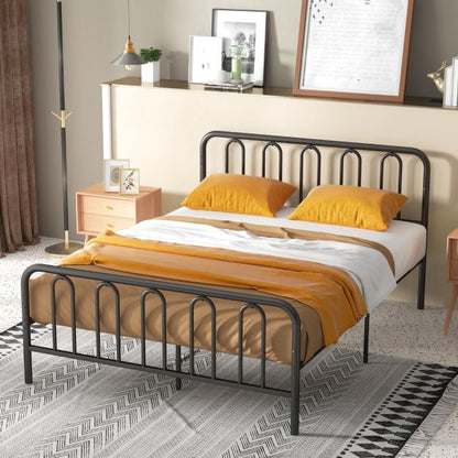 Double/King Size Metal Bed Frame with Headboard and Footboard-King Size