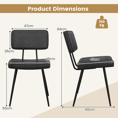 Kitchen Faux Leather Upholstered Dining Chair Set of 4