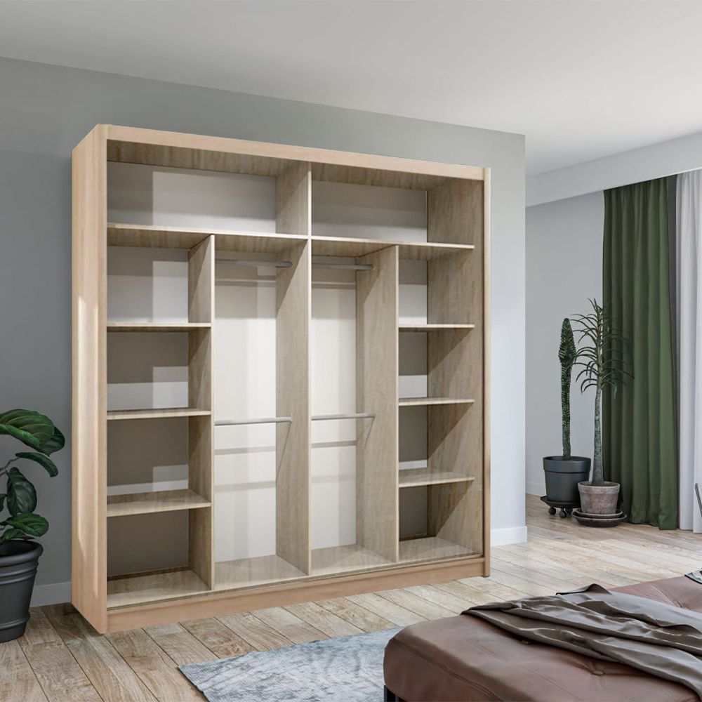 Keynes Grey Single Mirrored Sliding Door Wardrobe - 4 Sizes