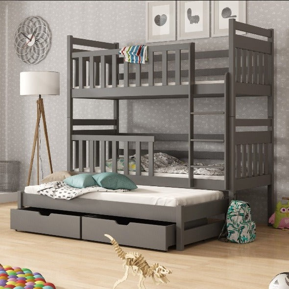 Klara Bunk Bed with Trundle and Storage