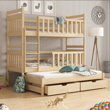 Worthing Klara Bunk Bed with Trundle and Storage