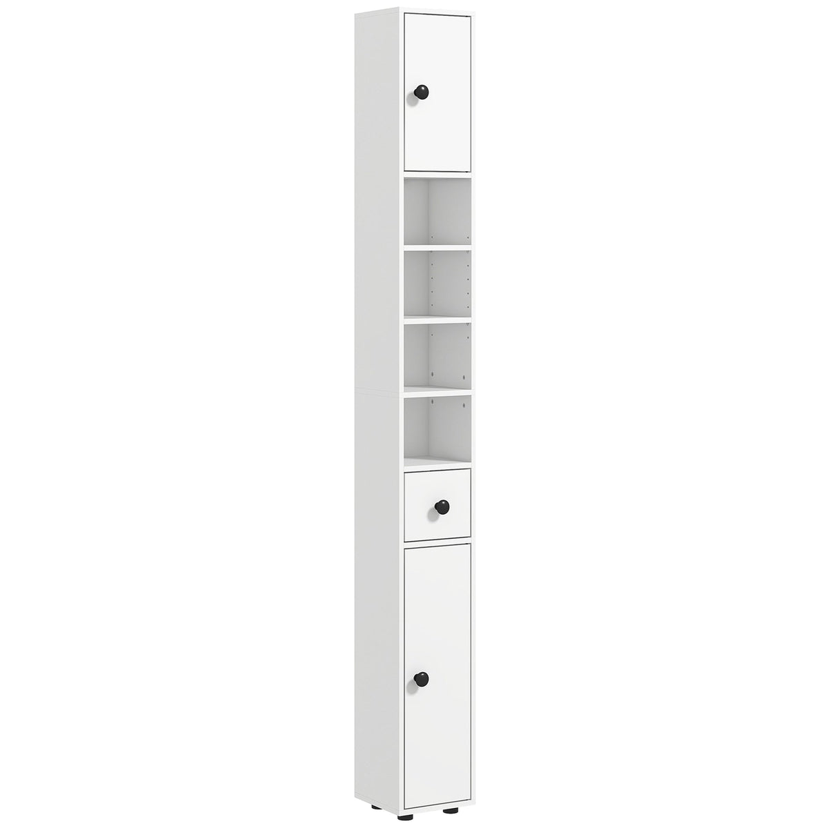 kleankin 180cm Slim Bathroom Cabinet in White