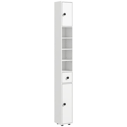 kleankin 180cm Slim Bathroom Cabinet in White