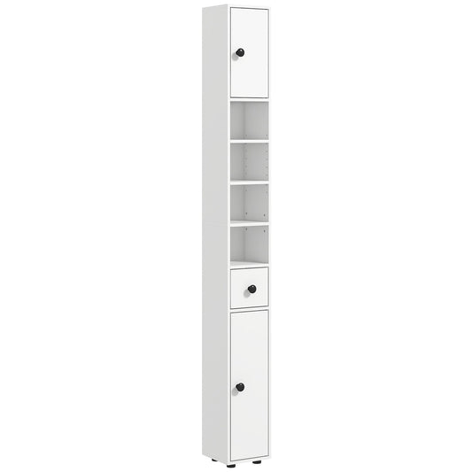 kleankin 180cm Slim Bathroom Cabinet in White