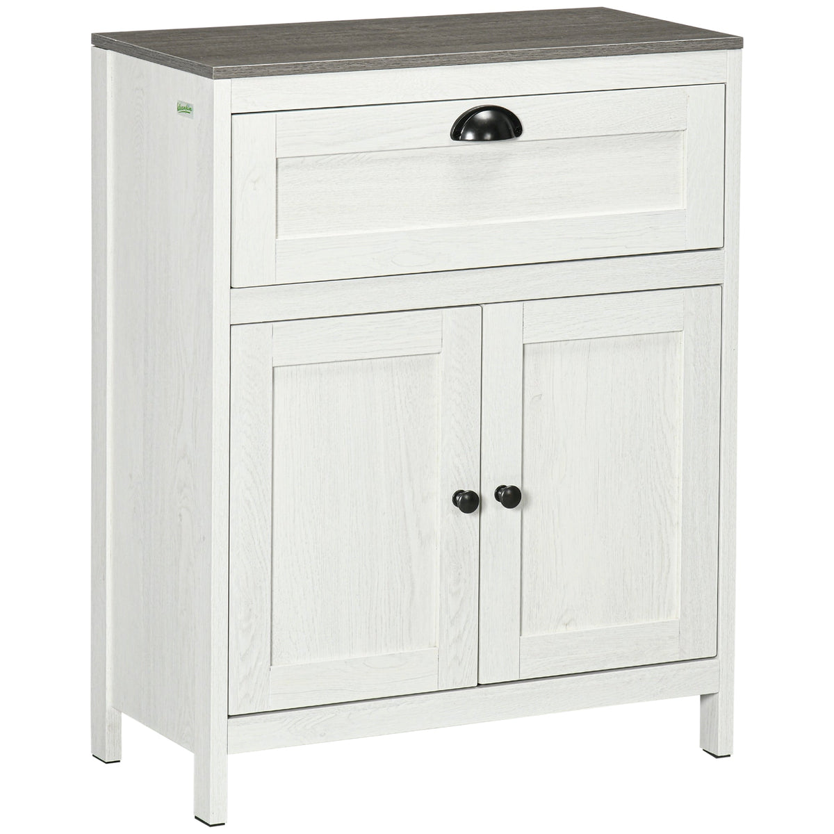 kleankin Bathroom Floor Cabinet in White