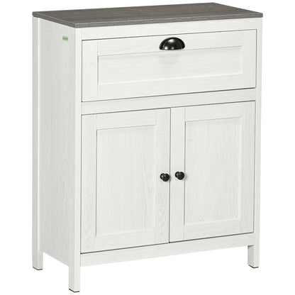 kleankin Bathroom Floor Cabinet in White