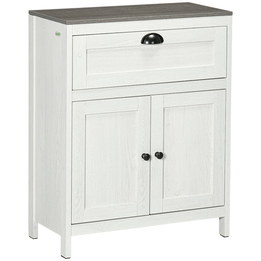 kleankin Bathroom Floor Cabinet in White