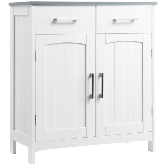 kleankin Freestanding Bathroom Cabinet in White