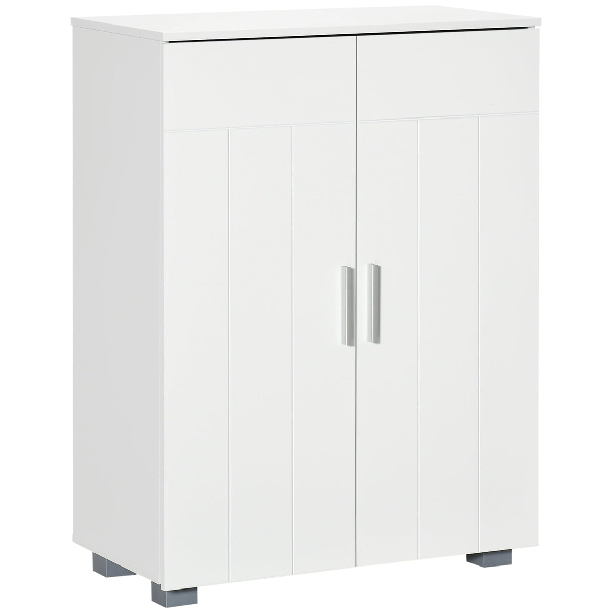 kleankin Modern Bathroom Floor Cabinet in White