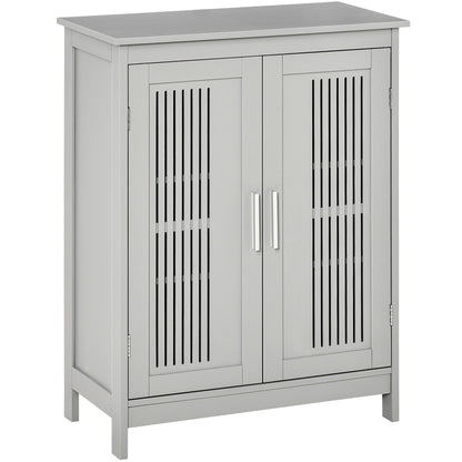 kleankin Modern Bathroom Floor Cabinet in Grey