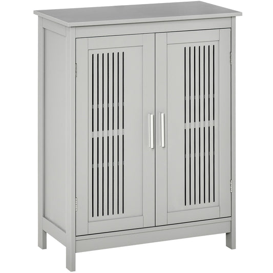 kleankin Modern Bathroom Floor Cabinet in Grey