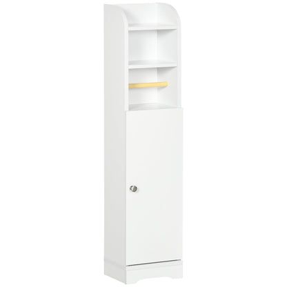 kleankin Multi-Storage Narrow Bathroom Cabinet in White