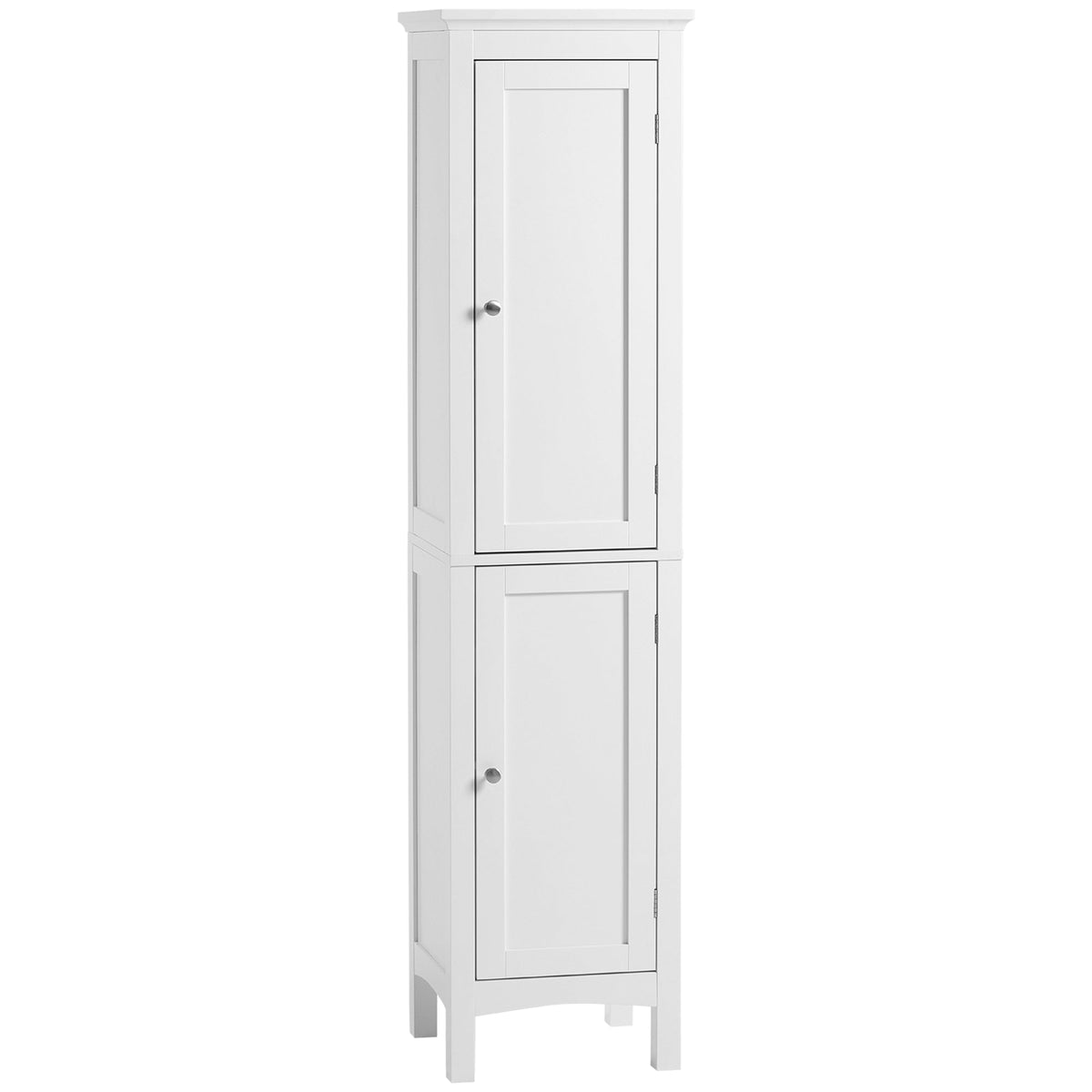 kleankin Tall Bathroom Storage Unit in White