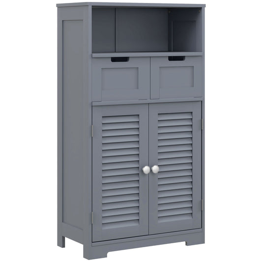kleankin Three-Part Bathroom Storage Unit in Grey