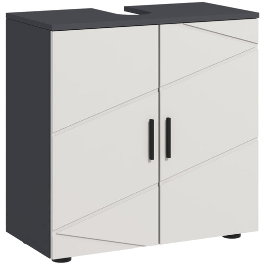 kleankin Under Sink Bathroom Cabinet in Light Grey