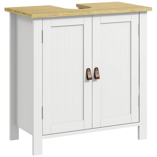 kleankin Under Sink Bathroom Cabinet for Basin without Pedestal in White