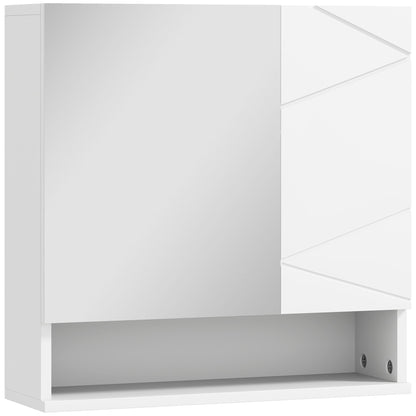kleankin Wall Mounted Bathroom Storage Cupboard - White