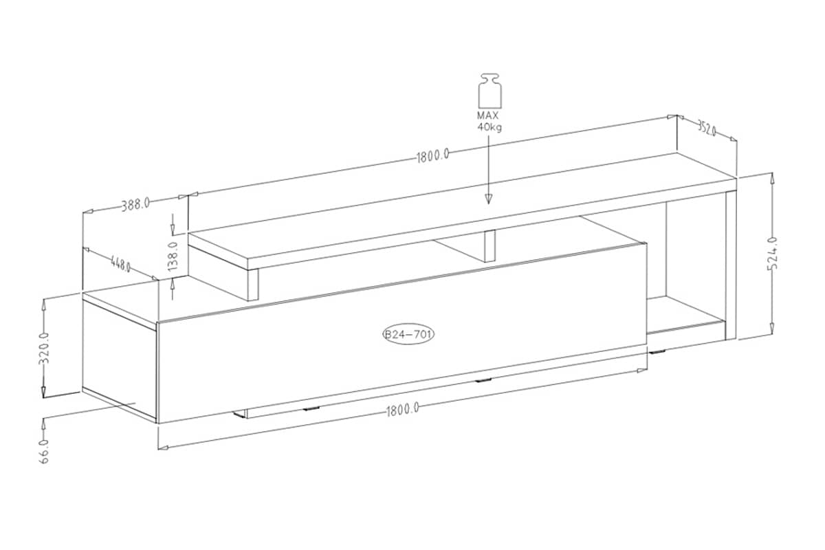 Bota 40 TV Cabinet 219cm
