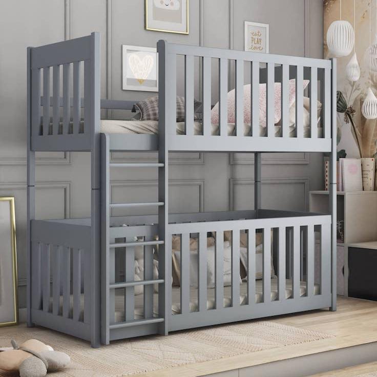 Oxford Wooden Bunk Bed with Cot Bed