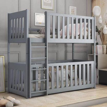 Oxford Wooden Bunk Bed with Cot Bed
