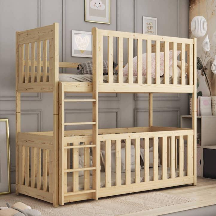 Wooden Bunk Bed Konrad with Cot Bed