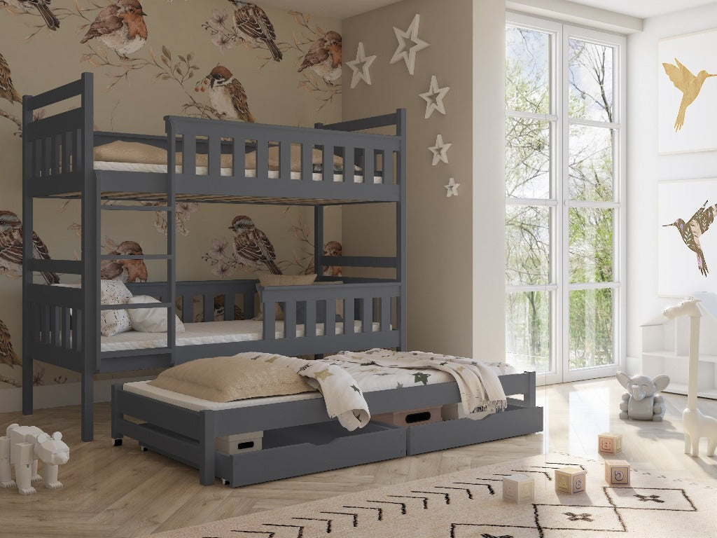 Cirencester Kors Bunk Bed with Trundle and Storage