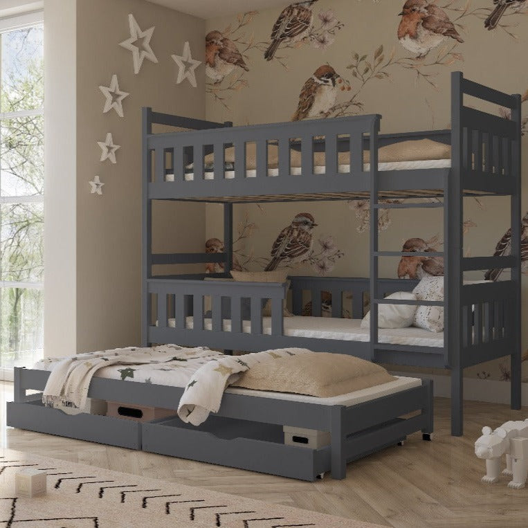 Kors Bunk Bed with Trundle and Storage