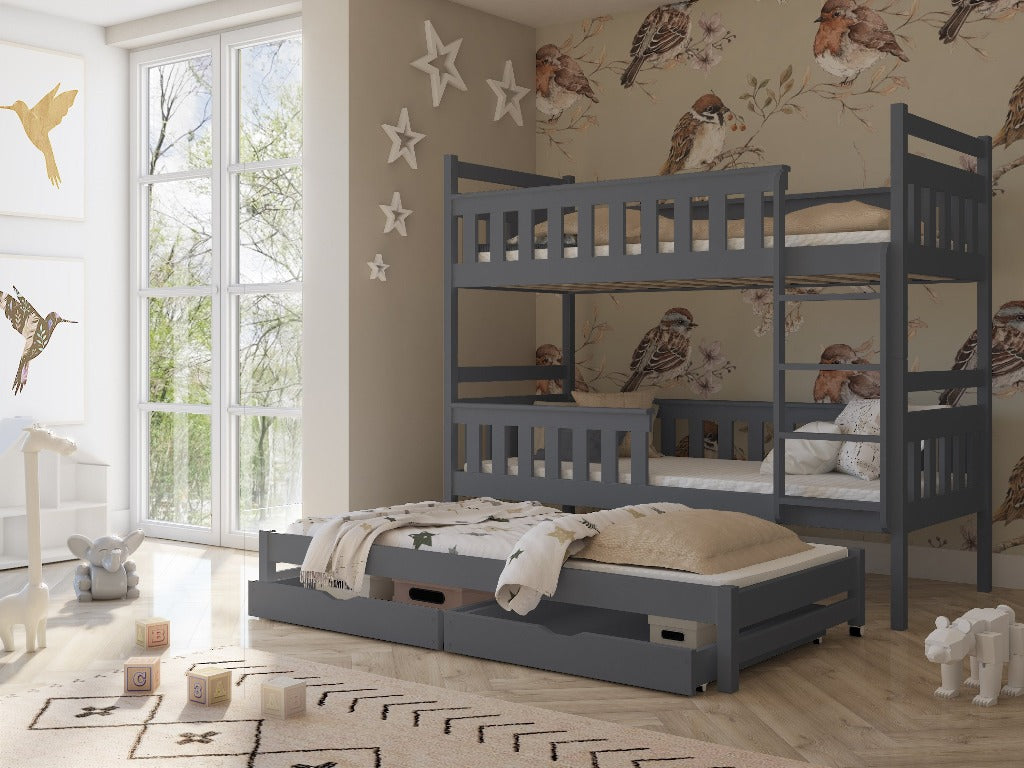 Cirencester Kors Bunk Bed with Trundle and Storage