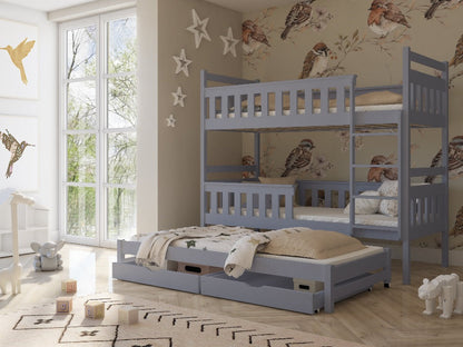 Cirencester Kors Bunk Bed with Trundle and Storage