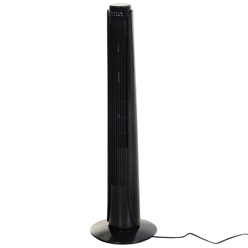 36 Oscillating Tower Fan With Remote Control, Black