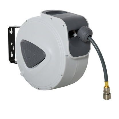 Wąż pneumatyczny zwijany na bęben DURHAND 15 m+ 140 cm Średnica węża 3/ 8" 9,5 mm, Złącze węża 1/ 4" BSP, Wąż ścienny z automatycznym zwijaniem - bęben