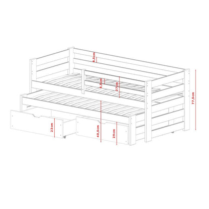 Truro Kubus Double Bed with Trundle
