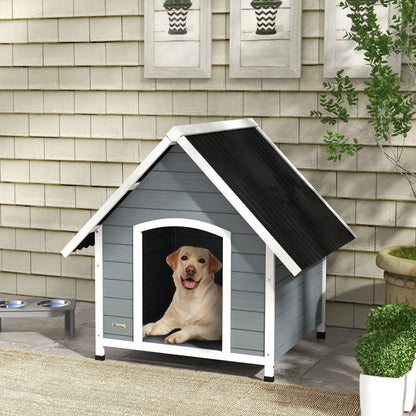 PawHut Outdoor Dog Kennel Wooden Dog House w/ Removable Floor, Anti-Corrosion Wood, for Large Dogs, 110W x 98D x 106.5Hcm