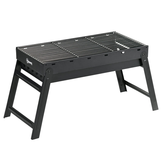 Składany grill węglowy Outsunny – czarny