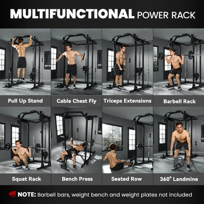 SPORTNOW Lat Pull-Down Home Gym Machine with Cable Crossover for Home Strength Training, Black