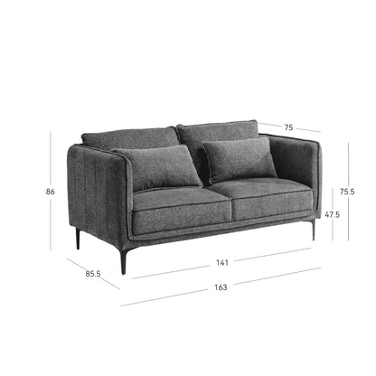 Landor Sofa 2 Seater Grey