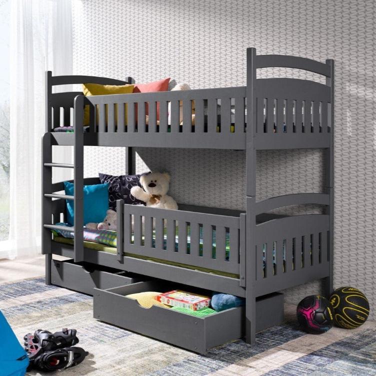 Godalming Wooden Bunk Bed Ignas with Storage
