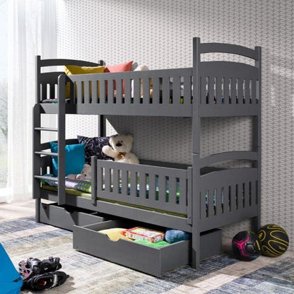 Godalming Wooden Bunk Bed Ignas with Storage