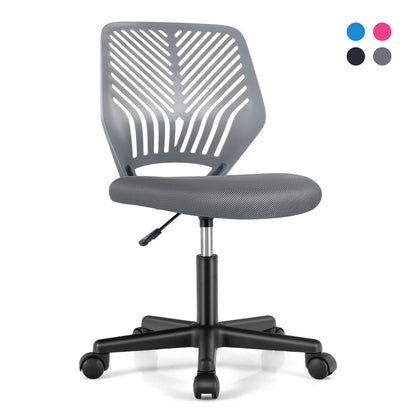 Height-adjustable Kids Mesh Ergonomic Desk Chair with Universal Casters-Grey