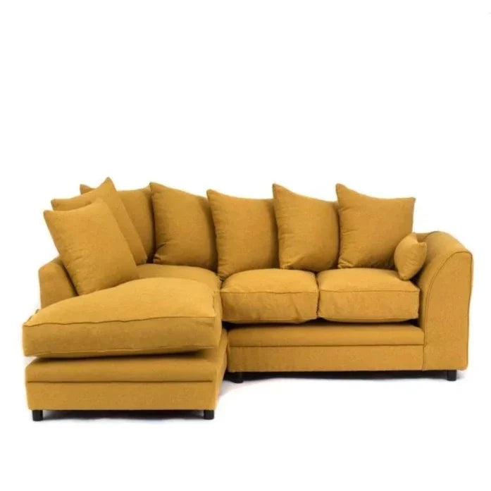 Dorota II Fabric 2 Seater Sofa - Mustard